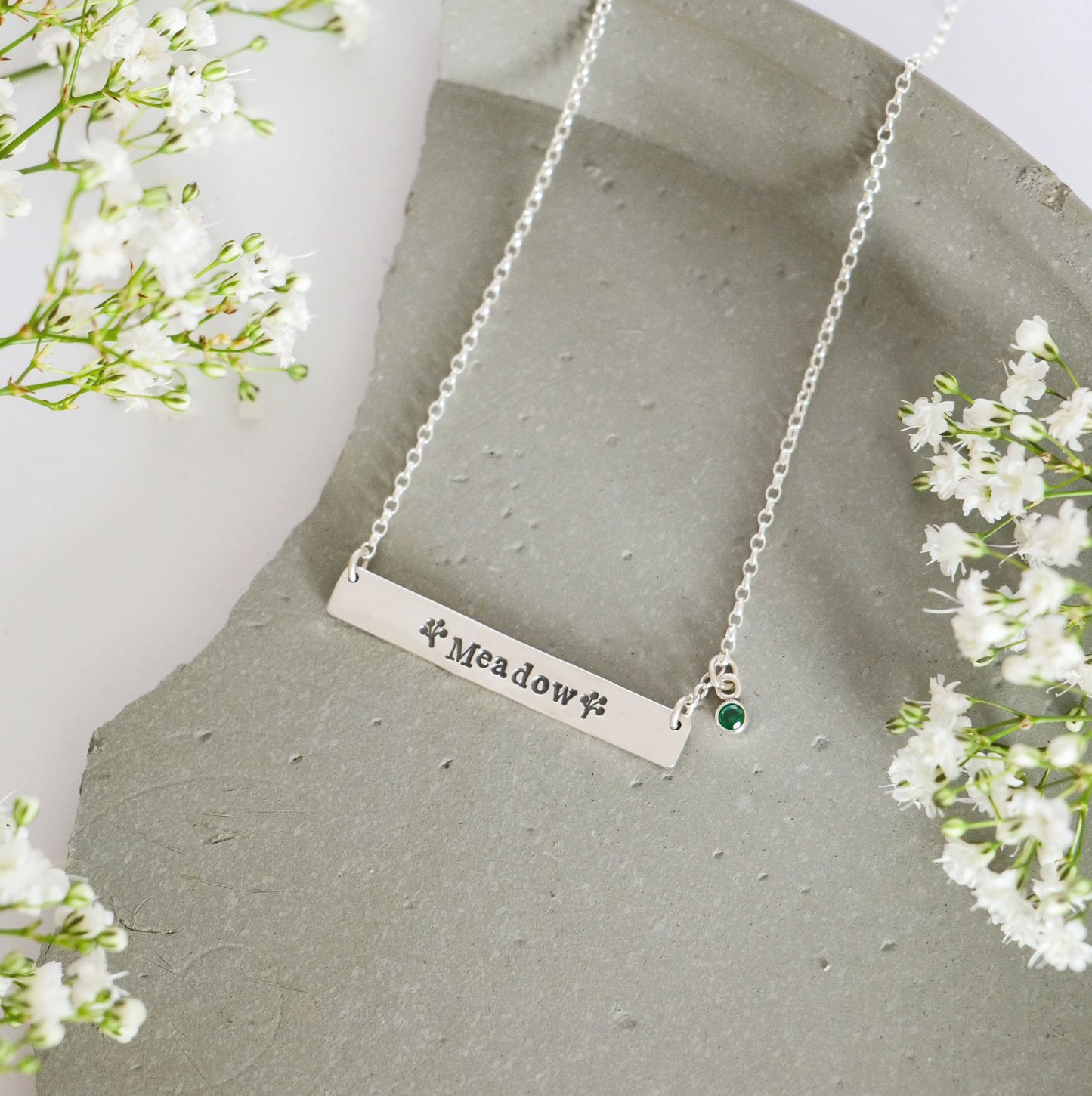 Load image into Gallery viewer, Birthstone Bar Necklace
