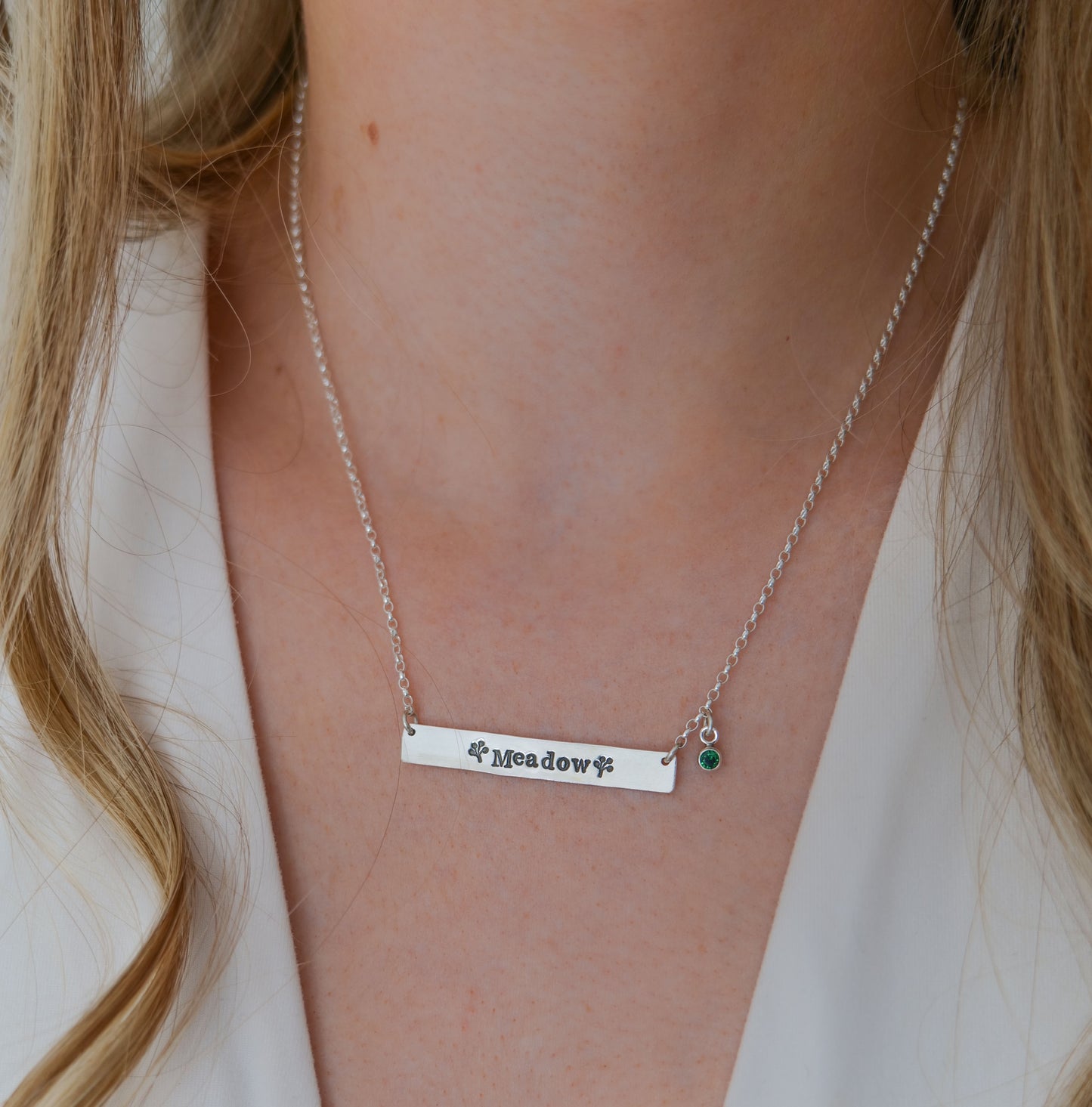 Load image into Gallery viewer, Birthstone Bar Necklace
