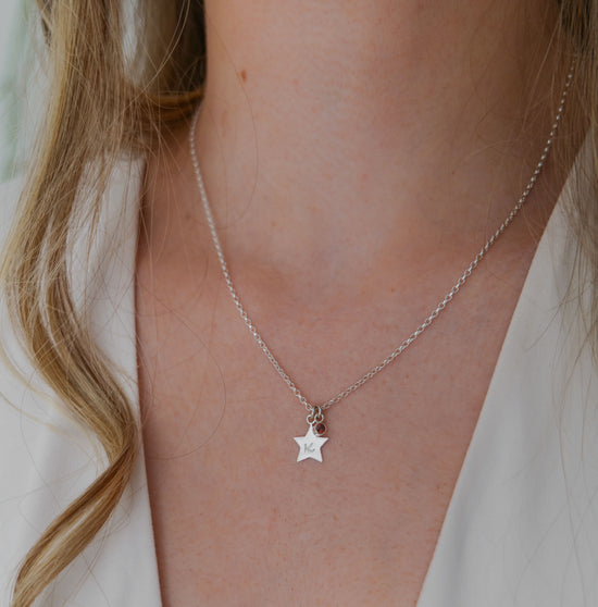 Load image into Gallery viewer, Star Birthstone Necklace
