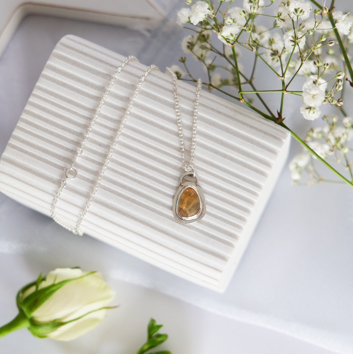 Load image into Gallery viewer, Citrine Sunbeam Necklace
