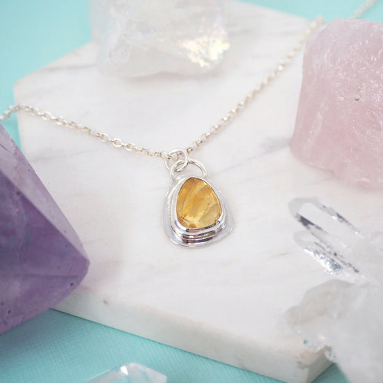 Load image into Gallery viewer, Citrine Sunbeam Necklace
