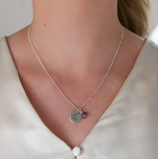 Constellation Necklace with Gemstone Nugget