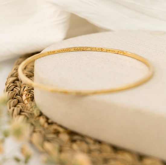 Gold Story Bangle