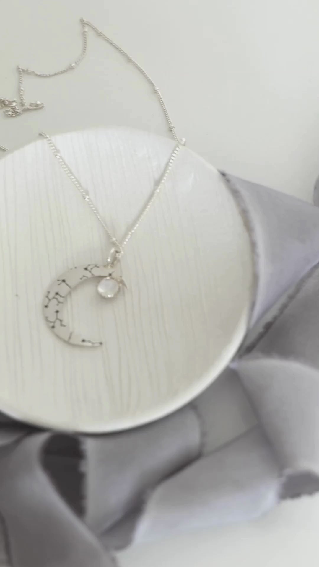 Load and play video in Gallery viewer, Constellation Moonstone Necklace
