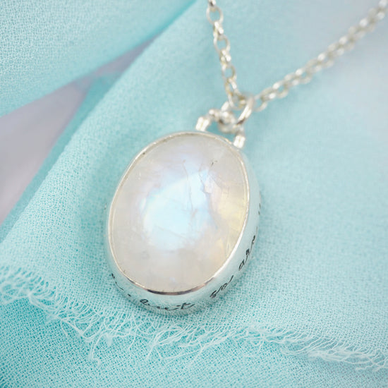 Load image into Gallery viewer, Life is tough Rainbow Moonstone Necklace
