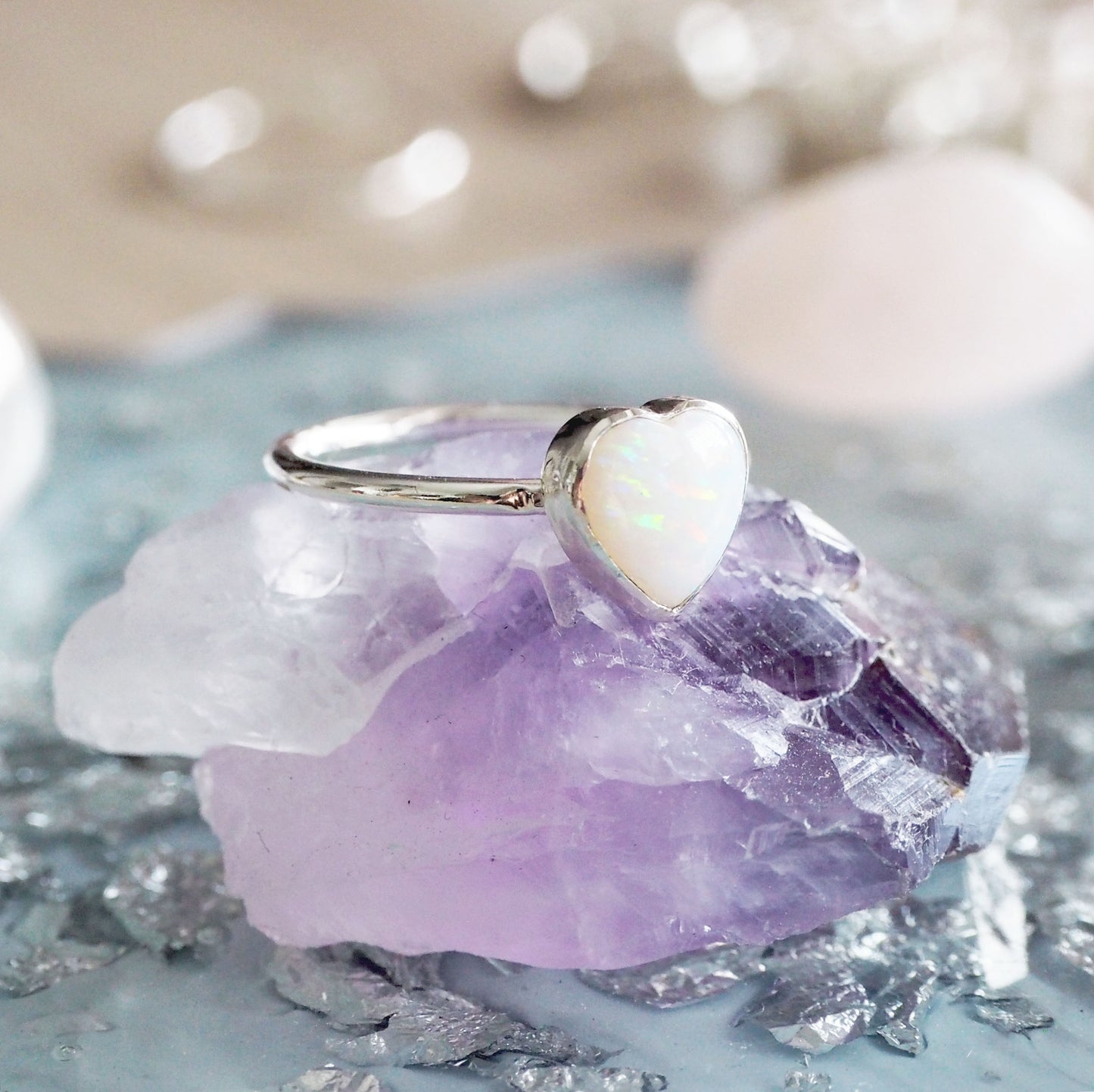 Load image into Gallery viewer, Opal Heart Ring
