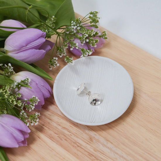 Load image into Gallery viewer, Meadow Flower Domed Stud Earrings
