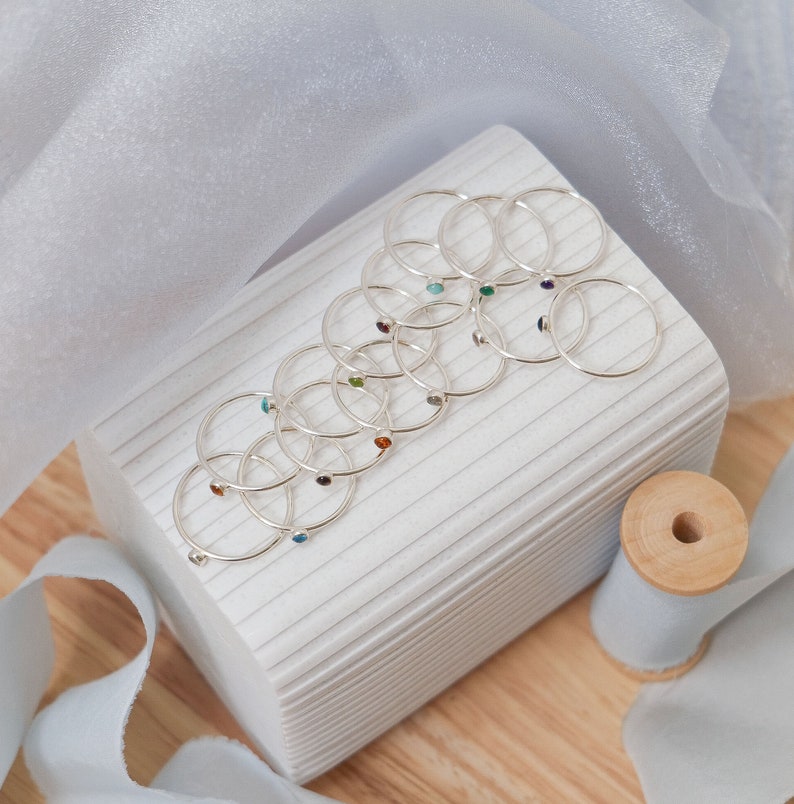 Gemstone Stacking Ring
